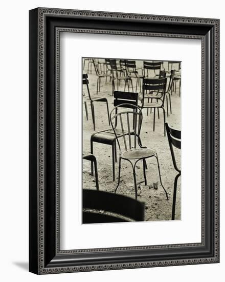 Empty Chair in the Luxembourg Garden-Christian Peacock-Framed Art Print