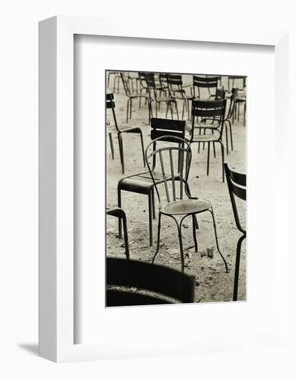 Empty Chair in the Luxembourg Garden-Christian Peacock-Framed Art Print