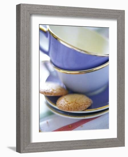 Empty Coffee Cups and Two Biscuits-Frederic Vasseur-Framed Photographic Print