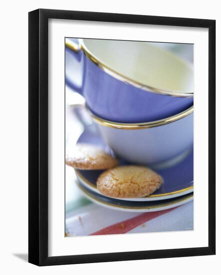 Empty Coffee Cups and Two Biscuits-Frederic Vasseur-Framed Photographic Print