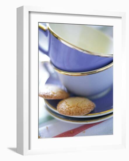 Empty Coffee Cups and Two Biscuits-Frederic Vasseur-Framed Photographic Print