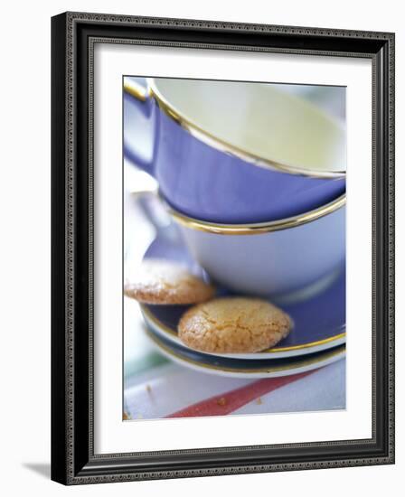 Empty Coffee Cups and Two Biscuits-Frederic Vasseur-Framed Photographic Print