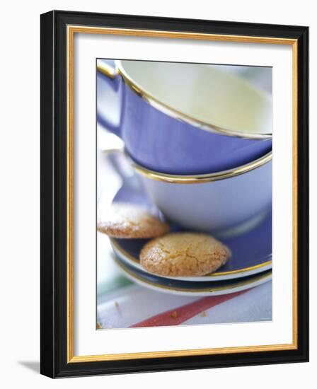 Empty Coffee Cups and Two Biscuits-Frederic Vasseur-Framed Photographic Print