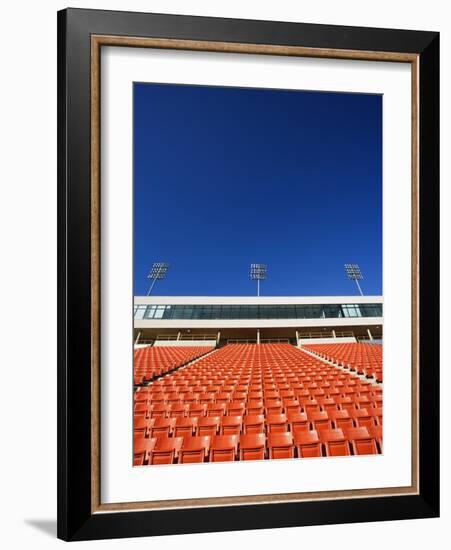 Empty Football Stadium Seats-Robert Michael-Framed Photographic Print