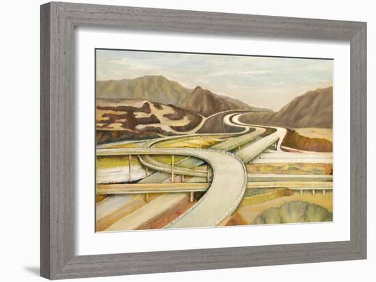 Empty Freeways-null-Framed Art Print