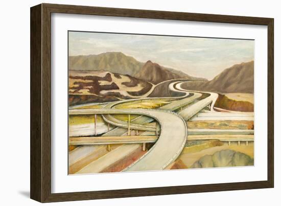 Empty Freeways-null-Framed Art Print