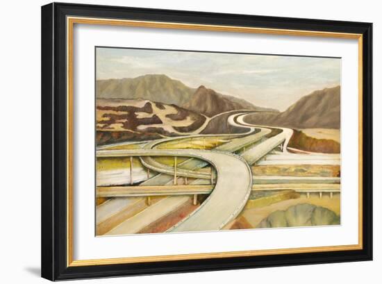 Empty Freeways-null-Framed Art Print