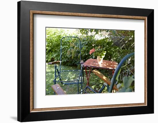 Empty garden chairs, Gothenburg, Sweden-Andrea Lang-Framed Photographic Print