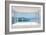 Empty Modern Lounge Area with Large Bay Window and View of Sea-FreshPaint-Framed Art Print