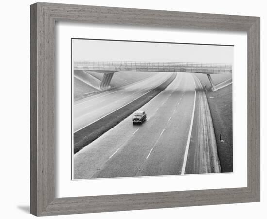 Empty Motorway 1960s-null-Framed Photographic Print