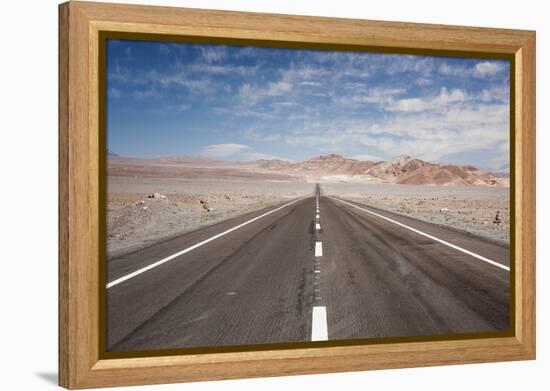 Empty Open Road, San Pedro De Atacama Desert, Chile, South America-Kimberly Walker-Framed Premier Image Canvas