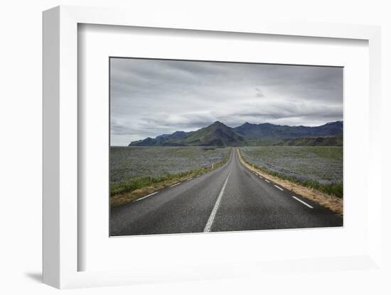 Empty Road, Iceland, Polar Regions-Yadid Levy-Framed Photographic Print