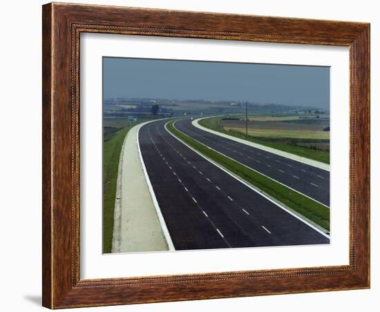 Empty Road; the East Ardley Section of the M1, Prior to Opening, Wakefield, West Yorkshire, 1967-Michael Walters-Framed Photographic Print