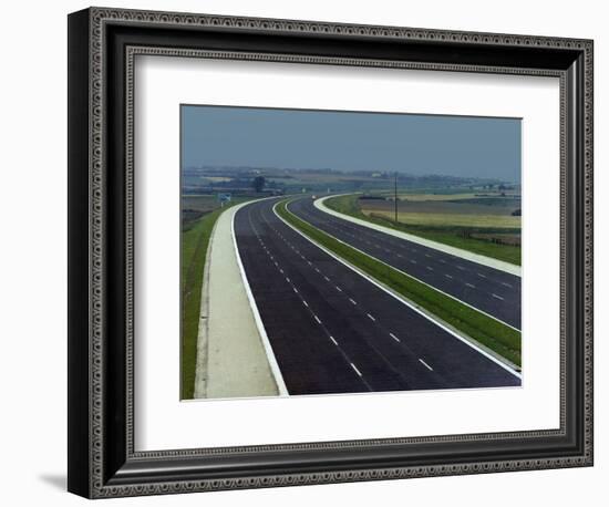 Empty Road; the East Ardley Section of the M1, Prior to Opening, Wakefield, West Yorkshire, 1967-Michael Walters-Framed Photographic Print