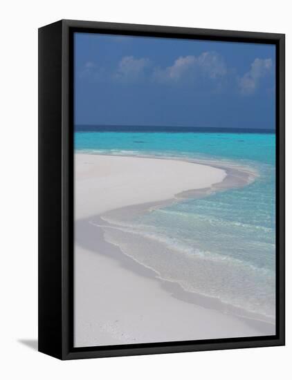 Empty Sandy Beach, Maldives, Indian Ocean-Papadopoulos Sakis-Framed Premier Image Canvas