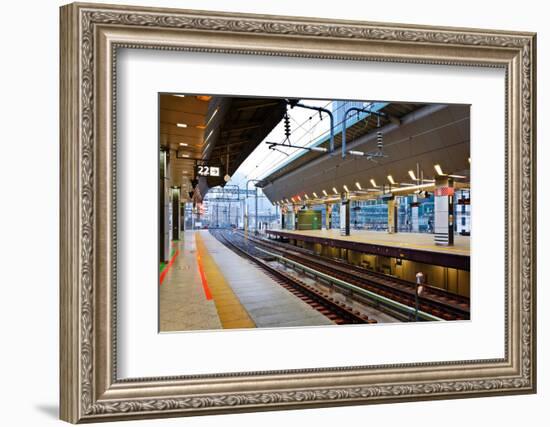 Empty Shinkansen Platform-coward_lion-Framed Photographic Print