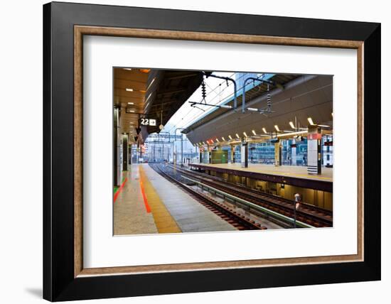 Empty Shinkansen Platform-coward_lion-Framed Photographic Print