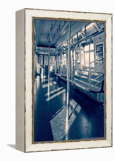 Empty Subway Car NYC-null-Framed Stretched Canvas