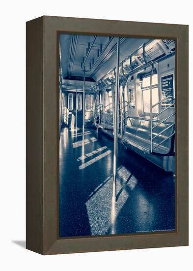 Empty Subway Car NYC-null-Framed Stretched Canvas