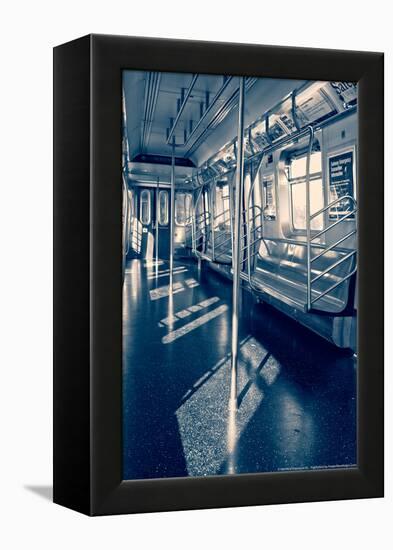 Empty Subway Car NYC-null-Framed Stretched Canvas