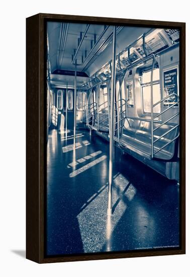Empty Subway Car NYC-null-Framed Stretched Canvas