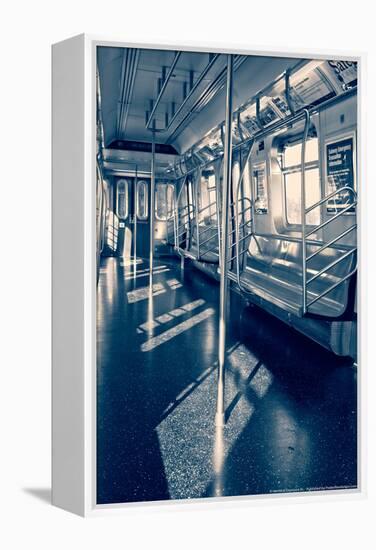 Empty Subway Car NYC-null-Framed Stretched Canvas