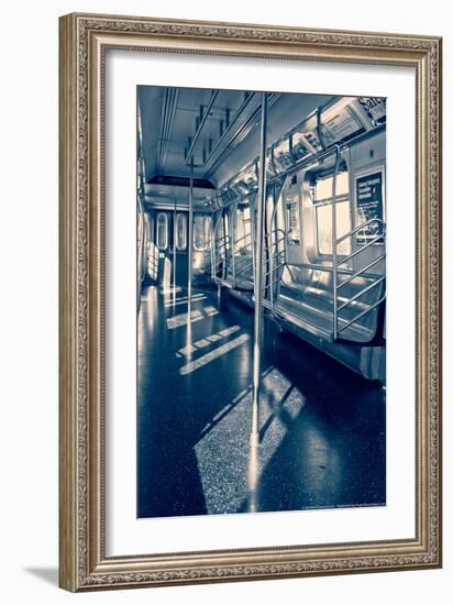 Empty Subway Car NYC-null-Framed Photo