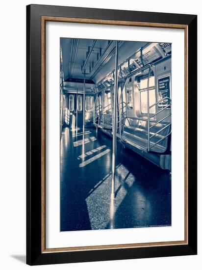 Empty Subway Car NYC-null-Framed Photo