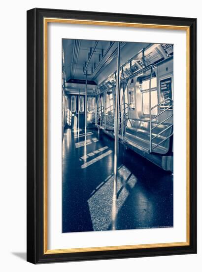 Empty Subway Car NYC-null-Framed Photo