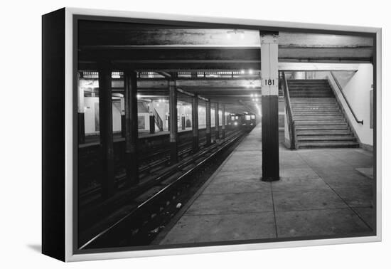 Empty Subway Station at 181st Street-null-Framed Premier Image Canvas