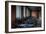 Empty Tables in Long Room-Nathan Wright-Framed Photographic Print