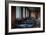 Empty Tables in Long Room-Nathan Wright-Framed Photographic Print