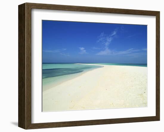 Empty Tropical Beach in the Maldive Islands, Indian Ocean-Harding Robert-Framed Photographic Print