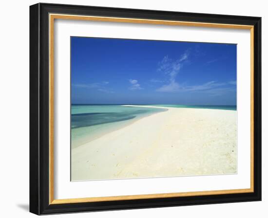 Empty Tropical Beach in the Maldive Islands, Indian Ocean-Harding Robert-Framed Photographic Print