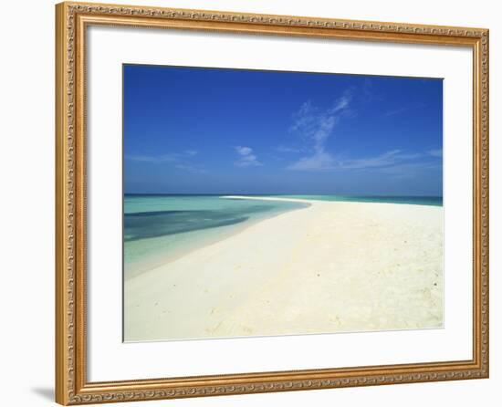 Empty Tropical Beach in the Maldive Islands, Indian Ocean-Harding Robert-Framed Photographic Print