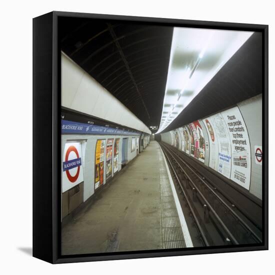 Empty Tube Station, Blackhorse Road on the Victoria Line, London, 1974-Michael Walters-Framed Stretched Canvas
