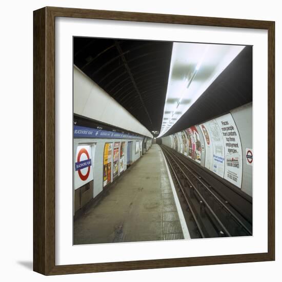 Empty Tube Station, Blackhorse Road on the Victoria Line, London, 1974-Michael Walters-Framed Photographic Print