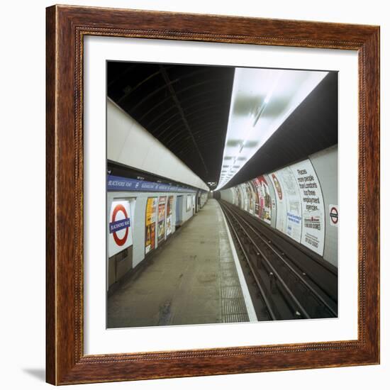Empty Tube Station, Blackhorse Road on the Victoria Line, London, 1974-Michael Walters-Framed Photographic Print