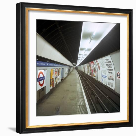 Empty Tube Station, Blackhorse Road on the Victoria Line, London, 1974-Michael Walters-Framed Photographic Print