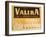 Empty Wine & Water Glasses in Front of Valira Publicity Sign-Peter Medilek-Framed Photographic Print