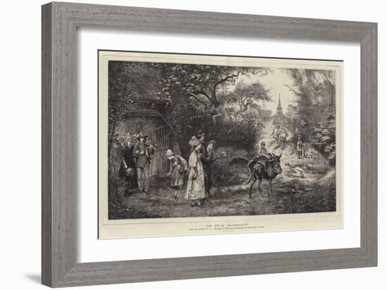 En Fete, Normandy-William John Hennessy-Framed Giclee Print