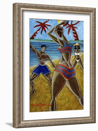 En Luquillo Se Goza-Oscar Ortiz-Framed Giclee Print