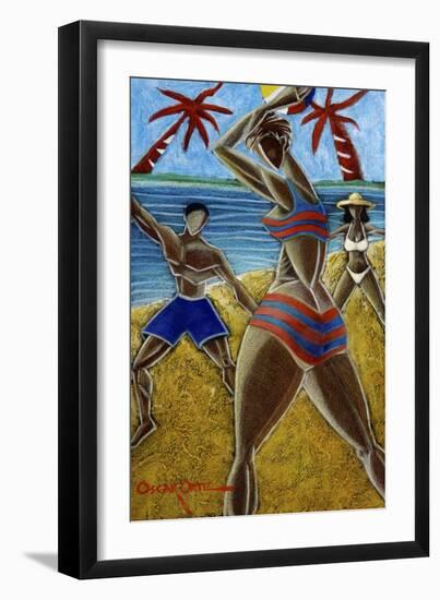 En Luquillo Se Goza-Oscar Ortiz-Framed Giclee Print