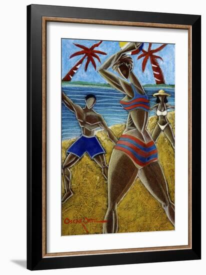 En Luquillo Se Goza-Oscar Ortiz-Framed Giclee Print