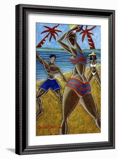 En Luquillo Se Goza-Oscar Ortiz-Framed Giclee Print