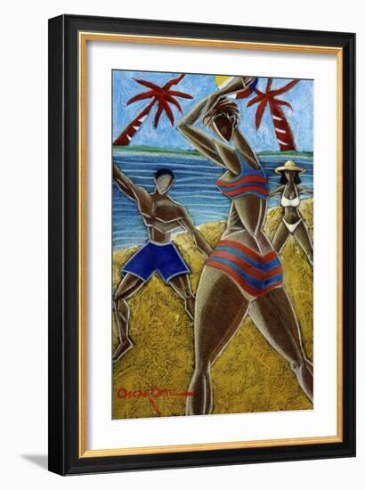 En Luquillo Se Goza-Oscar Ortiz-Framed Giclee Print