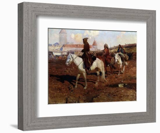 En Orient (In the Orient). Peinture De Franz Roubaud (1856-1928). Huile Sur Bois, 67,5 X 49 Cm, 190-Franz Roubaud-Framed Giclee Print