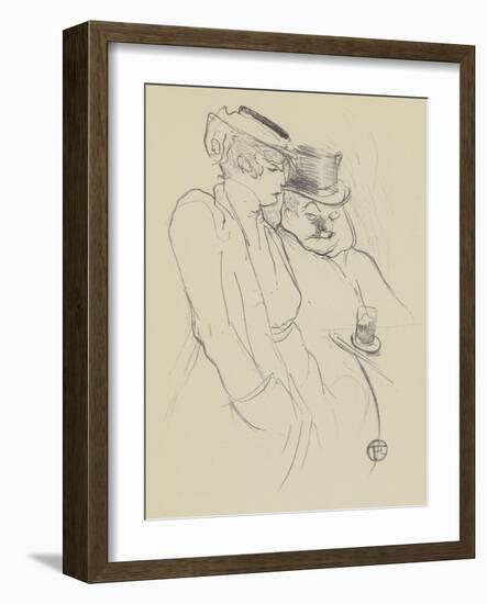 En Quarante (Litho)-Henri de Toulouse-Lautrec-Framed Giclee Print