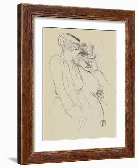 En Quarante (Litho)-Henri de Toulouse-Lautrec-Framed Giclee Print