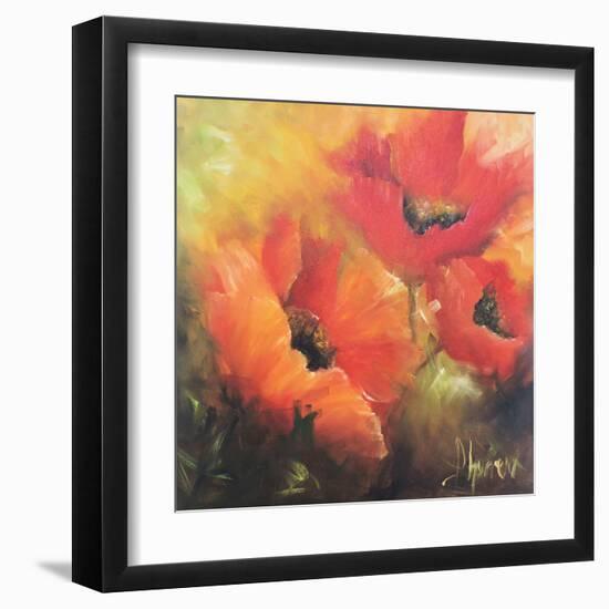 En Rojos-Leticia Herrera-Framed Art Print